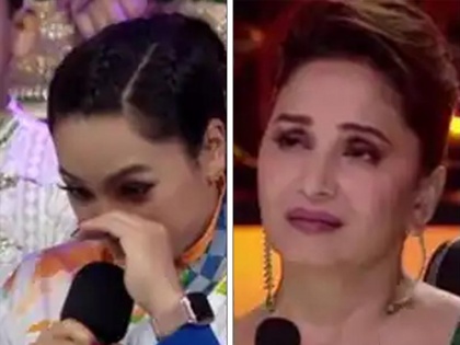 In Independence Day special episode Madhuri Dixit and Mirabai Chanu could not hold back their tears | डांस दीवाने के सेट पर माधुरी दीक्षित से मुलाकात के बाद मीराबाई चानू नहीं रोक पाईं अपने आंसू