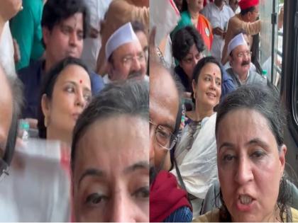 WATCH: Mahua Moitra's alleged kissing video goes viral on social media after she faints during protest | WATCH: प्रदर्शन के दौरान बेहोश होने के बाद महुआ मोइत्रा की कथित 'चुंबन' वाली वीडियो सोशल मीडिया पर वायरल
