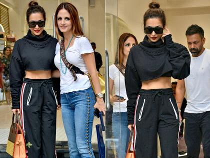 Pics: मलाइका अरोड़ा ऋतिक की एक्स-वाइफ सुजैन खान के साथ बांद्रा में हुईं स्पॉट