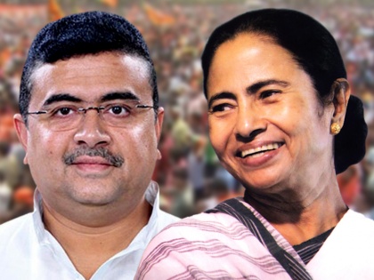 West Bengl Election 2021 in Nandigram Mamata Banerjee ahead of Suvendu Adhikari | पश्चिम बंगाल के नंदीग्राम सीट पर बड़ा फेरबदल, ममता बनर्जी ने पहली बार बनाई शुभेंदु अधिकारी पर बढ़त