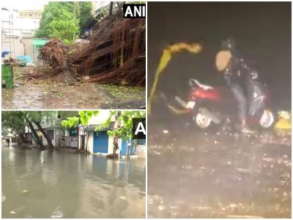 Late night cyclonic storm Mandus made landfall near Mamallapuram in Tamil Nadu heavy rains in coastal areas | देर रात चक्रवाती तूफान 'मैंडूस' ने तमिलनाडु के तट पर दी दस्तक, तेज हवाओं और भारी बारिश की वजह से गिरे कई पेड़, सड़कें जलमग्न