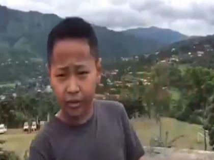 cm n biren singh visit to inaugurate oxygen palnt manipur by reporting goes viral n social media | ऑक्सीजन प्लांट का उद्घाटन करने पहुंचे मणिपुर सीएम, तो बच्चे ने की गजब की रिपोर्टिंग, वीडियो वायरल