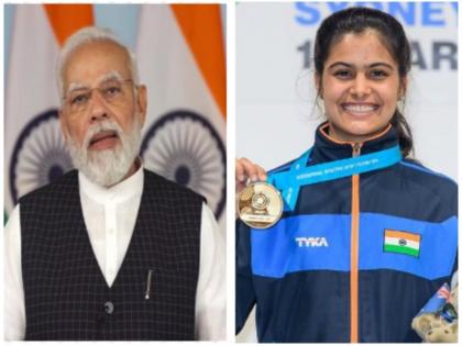 PM Modi congratulated Manu Bhaker on winning the first medal for the country at the Paris Olympics | 'एक अविश्वसनीय उपलब्धि...': पीएम मोदी ने पेरिस ओलंपिक में देश के लिए पहला मेडल जीतने पर मनु भाकर को दी बधाई