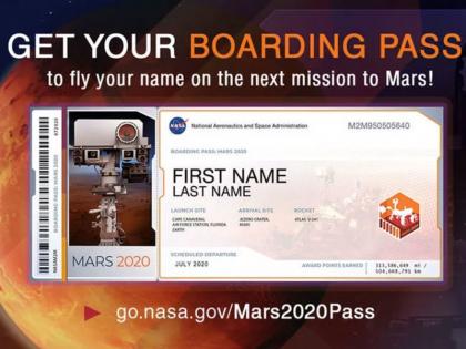 NASA Invites Public to Submit Names to Fly Aboard Next Mars Rover | मंगल ग्रह पर नासा भेजेगा आपका नाम, मिलेगा यादगार बोर्डिंग पास