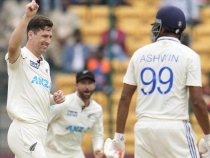 IND vs NZ Live Score, Day 2, 1st Test India 46 all out  Matt Henry 5 wickets William ORourke 4 wickets total 9 wick 5 indian players out 0 | IND vs NZ Day 2, 1st Test: बेंगलुरु में 46 पर ढेर भारतीय शेर?, मैट हेनरी और विलियम ओ राउरकी ने झटके 9 विकेट, दो खिलाड़ी दोहरे अंक पर पहुंचे