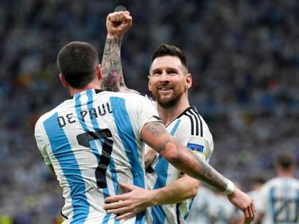 FIFA World Cup 2022 Alvarez's brace Messi's goal help Argentina beat Croatia 3-0 to enter final | FIFA World Cup Semifinal: मेसी और अल्वारेज के शानदार गोल से अर्जेंटिना फाइनल में, क्रोएशिया को 3-0 से रौंदा FIFA World Cup 2022 Alvarez's brace Messi's goal help Argentina beat Croatia 3-0 to enter final | FIFA World Cup Semifinal: मेसी और अल्वारेज के शानदार गोल से अर्जेंटिना फाइनल में, क्रोएशिया को 3-0 से रौंदा