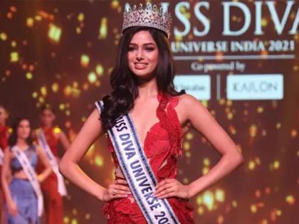 Winner of LIVA Miss Diva 2021 announced, Harnaaz Sandhu of Punjab won the crown of victory | लीवा मिस डिवा 2021 के विजेता की हुई घोषणा, पंजाब की हरनाज संधू के सर पर सजा जीत का ताज