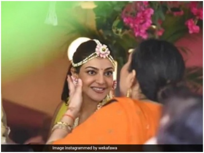 Kajal Aggarwal came in front of the fans for a few hours before marriage | Kajal Aggarwal Wedding: शादी से चंद घंटों पहले फैंस के सामने आईं काजल अग्रवाल, पिंक ड्रेस में दिखा खूबसूरत अंदाज