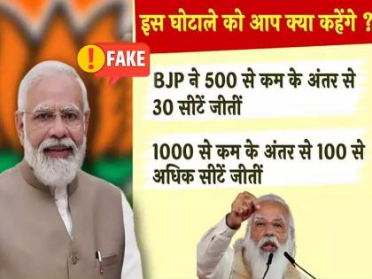 Fact Check Did BJP win 100 seats with a margin of less than 1000 votes Know the truth of viral claim | Fact Check: क्या भाजपा ने 1000 से कम वोटों के अंतर से जीतीं 100 सीटें? जानिए वायरल दावे का सच