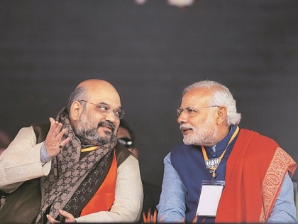 PM Narendra Modi meets Amit Shah and finalizes government formation | पीएम नरेंद्र मोदी ने अमित शाह से मुलाकात कर सरकार गठन को दिया अंतिम रूप