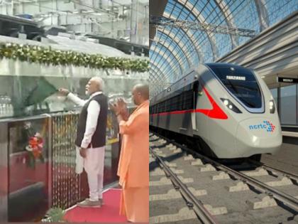 Delhi Meerut RRTS PM Modi flags off rapid train known as Namo Bharat | Delhi Meerut RRTS Launch: पीएम मोदी ने नमो भारत से पहचानी जाने वाली रैपिड ट्रेन को दिखाई हरी झंडी
