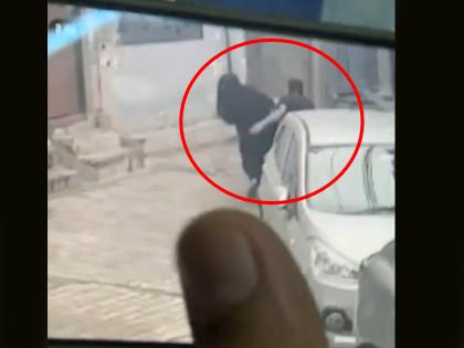 Moradabad woman wearing burqa man Clad Woman Breasts Molests Her caught on CCTV | बुर्का पहने महिला को पीछे से शख्स ने पकड़ा, जबरन की अश्लीलता; CCTV में घिनौनी हरकत