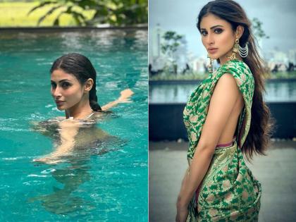 मौनी रॉय ने पूल में दिखाया ग्लैमरस अवतार, यूं चिल करती आईं नजर, देखें तस्वीरें