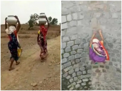 mp dindori district women forced go inside well risking lives drinking water ghusia villagers says no water no vote panchayat election viral video | Watch: पानी के लिए जान पर खेलकर कुएं के अंदर जाने पर मजबूर है यहां की महिलाएं, कहा नहीं देंगे इस बार वोट-पानी नहीं तो वोट नहीं