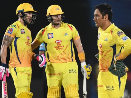 IPL 2019: MS Dhoni unhappy with Faf du Plessis and Shane Watson despite Chennai Super Kings win over DC | IPL 2019: दिल्ली पर जीत के बावजूद चेन्नई के इन दो स्टार बल्लेबाजों से एमएस धोनी हुए 'नाखुश'