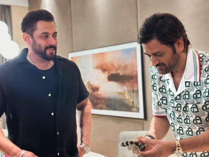 Video Happy Birthday Captain Sahab Salman Khan congratulated Mahendra Singh Dhoni at midnight | Video: 'हैप्पी बर्थडे कप्तान साहब..', थाला को आधी रात में कुछ इस तरह सलमान खान ने दी बधाई