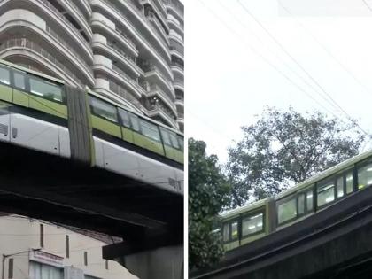 watch Mumbai Monorail Stuck Near Wadala After Rake Breakdown Amid Heavy Rains Technical Glitch 17 Passengers Rescued 2nd Incident In A Month Videos | मोनोरेल बीच रास्ते में ही रुकी, सवार 17 यात्रियों को निकाला, देखिए वीडियो