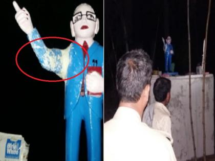 UP Sitapur On Ambedkar Jayanti Unidentified miscreants vandalize statue of Dr BR Ambedkar | उत्तर प्रदेश: आंबेडकर जयंती पर तोड़ी गई बाबासाहब की प्रतिमा, प्रदेश में जारी अलर्ट