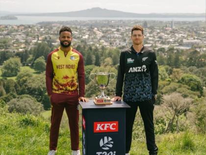 New Zealand vs West Indies, 1st T20I West Indies won 7 runs WI 164-6 NZ 157-9 team 48 runs in 18 balls Mitchell Santner 28 balls notout 55 runs 8 fours 2 six | New Zealand vs West Indies, 1st T20I: 18 गेंद में कूटे 48 रन, टीम को नहीं जीता सके कप्तान, इंडीज गेंदबाज भारी, न्यूजीलैंड को 7 रन से हराया