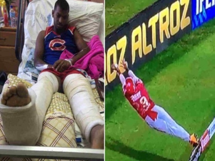 Nicolas Pooran injures leg in road accident know his play outstanding cricket in ipl 2020 | निकलोस पूरन: कभी पैर टूटने की वजह से डॉक्टर ने दी थी क्रिकेट छोड़ने की सलाह, अब दिखाई ऐसी फील्डिंग कि जॉन्टी रोड्स को भी करना पड़ा सलाम