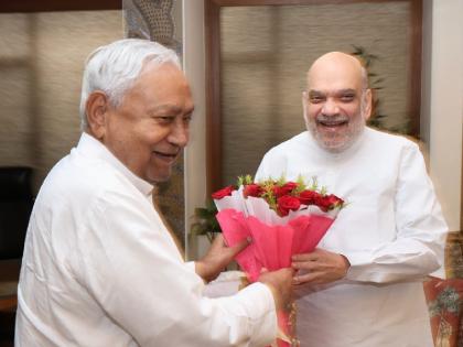bihar polls 20-minute conversation Nitish Kumar and Amit Shah discussion important issues seat sharing what equation after all | नीतीश कुमार और अमित शाह के बीच 20 मिनट की बातचीत, सीट शेयरिंग समेत कई अहम मुद्दों पर चर्चा, 2 दिन बिहार में रहेंगे केंद्रीय गृहमंत्री