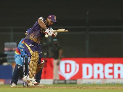 IPL 2022 Nitish Rana 100 sixes 2000 runs 34 balls 57 runs three fours 4 six super pari | IPL 2022: आईपीएल में 100 छक्का और 2000 रन पूरे, नितीश राणा की आकर्षक अर्धशतकीय पारी