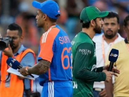 watch No Handshake No Eye Contact A few things in life ahead of sportsman spirit Suryakumar Yadav, Salman Ali Agha Keep Firm Distance India vs Pakistan Toss Time video | न हाथ मिलाया, न ही एक-दूसरे की आँखों में आँखें डालीं और न ही गले मिले?, सूर्यकुमार ने कहा-ज़िंदगी में कुछ चीज़ें खेल भावना से भी आगे, देखें वीडियो
