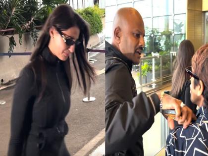 Nora Fatehi Spotted Crying At Mumbai Airport, Bodyguard Pushes Fan Trying To Click Selfie With Her | VIDEO: मुंबई एयरपोर्ट पर रोती नजर आईं नोरा फतेही , बॉडीगार्ड ने सेल्फी लेने की कोशिश कर रहे फैन को हटाया Nora Fatehi Spotted Crying At Mumbai Airport, Bodyguard Pushes Fan Trying To Click Selfie With Her | VIDEO: मुंबई एयरपोर्ट पर रोती नजर आईं नोरा फतेही , बॉडीगार्ड ने सेल्फी लेने की कोशिश कर रहे फैन को हटाया