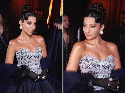 डीपनेक ब्लू गाउन में नोरा फतेही ने बिखेरे हुस्न के जलवे, फोटोज ने इंटरनेट पर बढ़ाई गर्मी