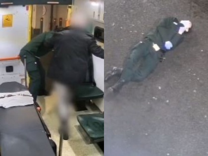 Video Patient misbehaves with paramedic in ambulance then forcibly pushed from ambulance in london | लंदन: मरीज ने एंबुलेंस में नर्स के साथ किया दुर्व्यवहार, फिर आपातकालीन वाहन से किया बाहर, देखें वीडियो