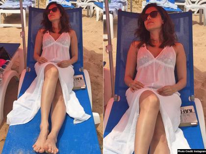 nushrat bharucha looking very hot in bikini viral | व्हाइट बिकिनी नुसरत बलूचा ने लगाई आग, सोशल मीडिया पर छाया सेक्सी अंदाज-देखें फोटो