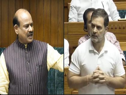 LS Speaker Om Birla Hits Out At LoP Rahul Gandhi During PM Modi's Lok Sabha Speech | WATCH: लोकसभा अध्यक्ष ओम बिरला ने पीएम मोदी के लोकसभा भाषण के दौरान विपक्ष के नेता राहुल गांधी को डांटा; बोले- 'आपने सांसदों को व्यवधान उत्पन्न करने का निर्देश दिया'