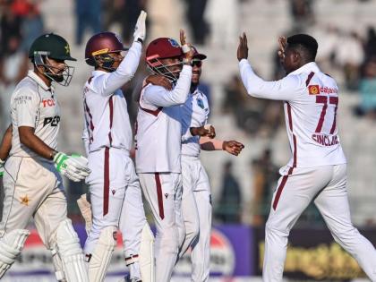 Pakistan vs West Indies, 2nd Test live updates 34-year old jinx broken West Indies won Test in Pakistan 120 runs Series tied 1-1 WI 163-244 PAK 154-133 | PAK vs WI, 2nd Test: टूटा 34 साल पुराना रिकॉर्ड?, वेस्टइंडीज ने घर में घुसकर पाकिस्तान को 120 रन से कूटा, सीरीज 1-1 से बराबर, केविन, वारिकन और मोती ने झटके 10 विकेट
