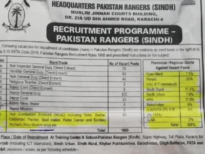 in pakistan job of a sweeper sanitary workers is reserved for only non muslim | पाकिस्तान में नौकरी के लिए निकला विवादित विज्ञापन, लिखा- सिर्फ गैर-मुस्लिम ही कर सकते हैं आवेदन