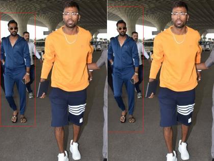 हार्दिक पंड्या अपने बड़े भाई क्रुणास पंड्या संग मुंबई एयरपोर्ट पर आए नजर (Instagram)