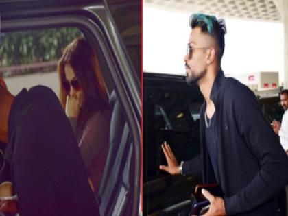hardik pandya spotted with elli avram on mumbai airport photo goes viral | मुंबई एयरपोर्ट पर इस 'मिस्ट्री गर्ल' के साथ दिखे हार्दिक पंड्या, सोशल मीडिया पर तस्वीर वायरल
