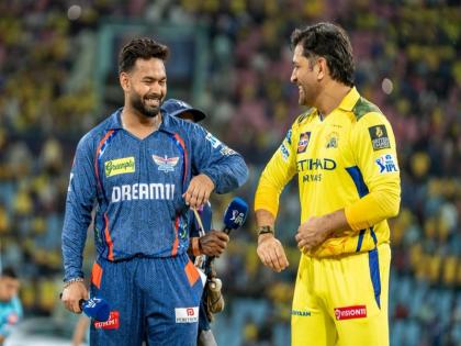 LSG vs CSK MS Dhoni Watches As Rishabh Pant Hits A Sublime Helicopter Shot In IPL 2025, Video Goes Viral | LSG vs CSK: 'चेला' ऋषभ पंत को हेलीकॉप्टर शॉट लगाते देख 'गुरु' धोनी हुए हैरान | VIDEO