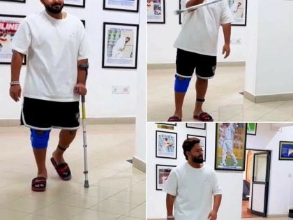 Rishabh Pant shares video Good news for Team India able to walk without crutches watch | टीम इंडिया के लिए खुशखबरी, ऋषभ पंत ने शेयर की वीडियो, बैसाखी के बिना चलने में सक्षम, खेल रहे टेबल टेनिस, देखें