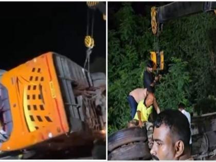 Mumbai-Pune Expressway 5 pilgrims died 42 injured after bus collided tractor see video Pilgrims going Pandharpur participate Ashadhi Ekadashi | Mumbai-Pune Expressway: बस-ट्रैक्टर की टक्कर, पांच की मौत और 42 घायल, आषाढ़ी एकादशी पर हिस्सा लेने पंढरपुर जा रहे थे तीर्थयात्री