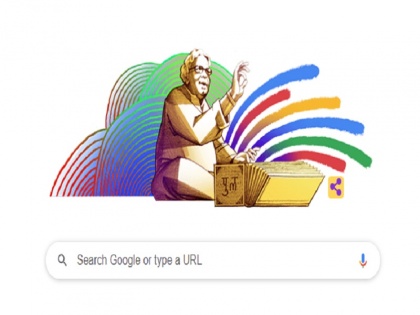 Google Doodle on Pu La Deshpande 101st birth anniversary designed by Mumbai artist Sameer Kulavoor | Google Doodle PL Deshpande: गूगल ने डूडल बनाकर जिन्हें किया है याद, जानिए कौन थे पीएल देशपांडे, आज 101वीं जयंती