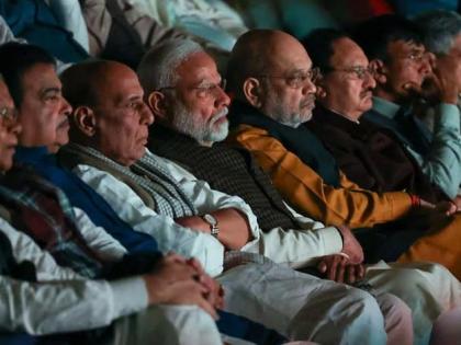 The Sabarmati Report PM Modi his Cabinet colleagues watch see video Amit Shah, Rajnath Singh, Nitin Gadkari and Jitan Ram Manjhi | The Sabarmati Report: पीएम मोदी ने कैबिनेट सहयोगियों के साथ देखी ‘द साबरमती रिपोर्ट’?, देखें वीडियो