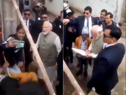 Ayodhya Dham Ram Mandir PM Modi met Nishad family extended invitation, watch video visits house Ujwalla beneficiary Meera Majhi tea residence labaharthi behen 10 crore beneficiary PM Ujwalla Yojana | Ayodhya Dham Ram Mandir: निषाद परिवार से मिले पीएम मोदी, दिया न्योता, देखें वीडियो