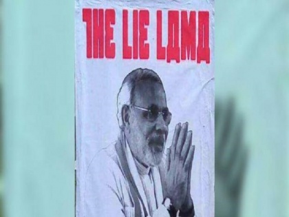 PM Narendra Modi poster with The Lie Lama in Delhi viral, cops file case | पीएम मोदी के 'द लाई लामा' वाले पोस्टर पर बढ़ा विवाद, एफआईआर दर्ज
