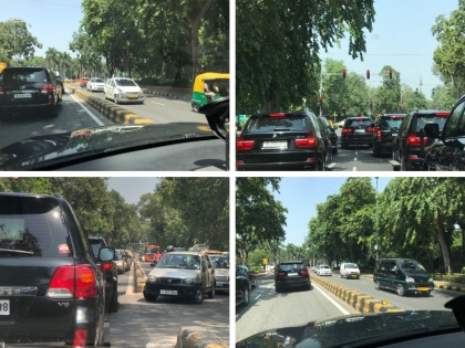 PM modi goes to give wachhata Shramdan without security route, stuck in traffic | स्वच्छता श्रमदान के लिए बिना सिक्योरिटी रूट निकले पीएम मोदी, ट्रैफिक में फंस गया काफिला