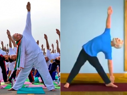 PM Narendra Modi's 3D animation video teaches the way of doing Trikonasana yoga | 3D एनिमेशन वीडियो में पीएम नरेंद्र मोदी सिखा रहे हैं ये खास योगासन, जानें क्या है तरीके और फायदे