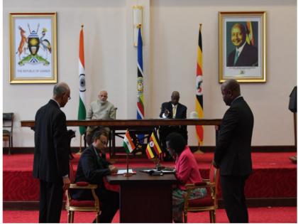 india pm modi gives Uganda a loan facility of 200 million dollar and signed four agreements | भारत ने युगांडा को दी 20 करोड़ डॉलर की कर्ज सुविधा, चार समझौतों पर हुए हस्ताक्षर