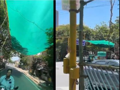 Viral Video PWD made an amazing solution to protect from the sun on the roads of Puducherry users are praising on social media | Viral Video: पुडुचेरी की सड़कों पर धूप से बचने के लिए PWD ने किया कमाल का जुगाड़, सोशल मीडिया पर यूजर्स कर रहे तारीफ