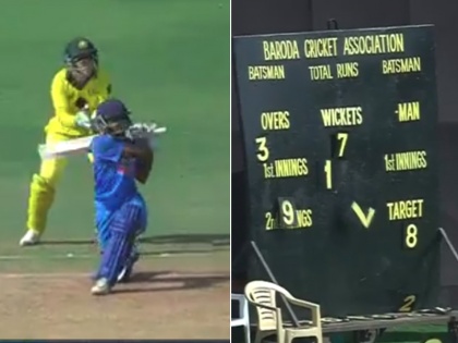 India vs Australia: Pooja Vastrakar six leaves scoreboard in tatters, watch video | INDvAUS: भारतीय महिला बल्लेबाज ने जड़ा ऐसा छक्का, बिखर गया स्कोरबोर्ड, देखें वीडियो