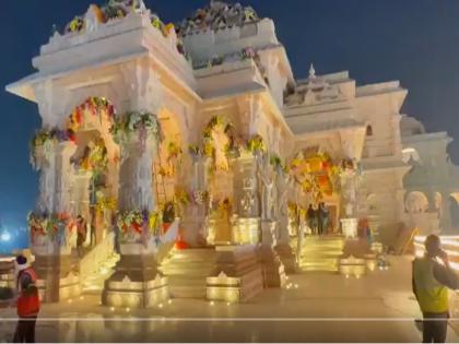 Ayodhya Ram temple's first visuals ahead of 'pran pratishtha' ceremony | VIDEO: 'प्राण प्रतिष्ठा' समारोह से पहले देखें अयोध्या राम मंदिर का पहला मनोहर दृश्य