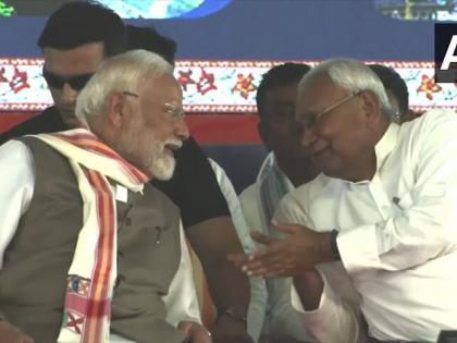 caste census CM Nitish kumar thanked PM narendra Modi after sharing stage in Karakat said I am back in NDA forever see video | caste census: काराकाट में पीएम मोदी के साथ मंच साझा कर सीएम नीतीश ने दिया धन्यवाद, कहा-हमेशा के लिए राजग में वापस आ गए caste census CM Nitish kumar thanked PM narendra Modi after sharing stage in Karakat said I am back in NDA forever see video | caste census: काराकाट में पीएम मोदी के साथ मंच साझा कर सीएम नीतीश ने दिया धन्यवाद, कहा-हमेशा के लिए राजग में वापस आ गए